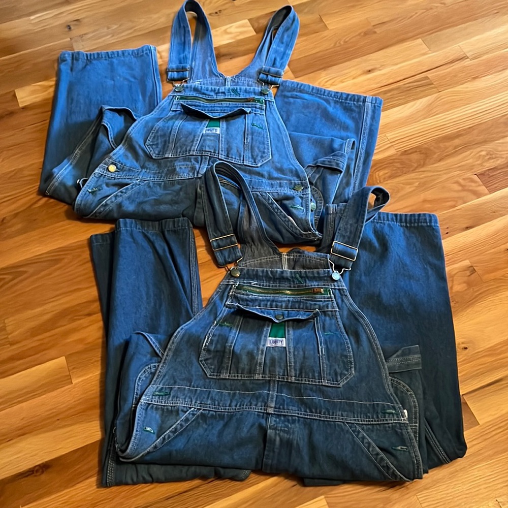 2 Pair Liberty Overalls • 34/34